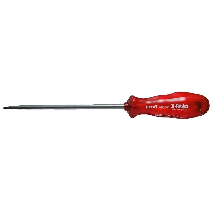 Отвертка слесарная FELO 5,0х0,8х125х90 мм, кварцевое микротекстурирование ручки, ERGO. (60005410)