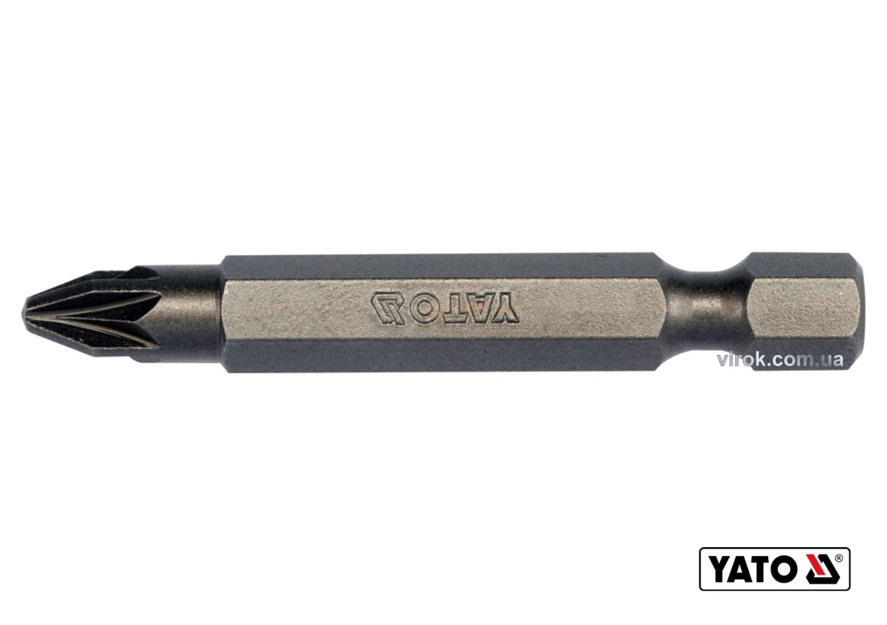 YATO Насадка викруткова : "Pozidriv" PZ2 x 50 мм. HEX 1/4". 10 (Уп/Шт.) [20/100]