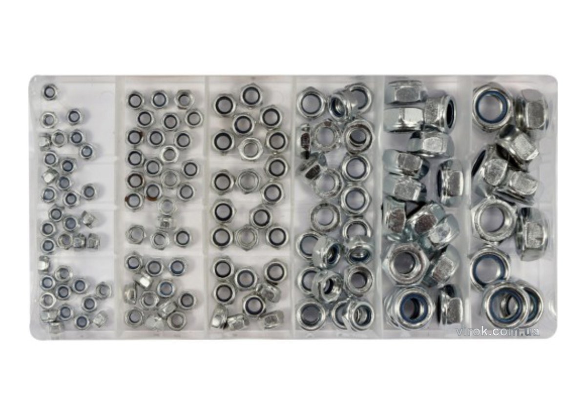 YATO Гайки М4- М10 самозатисні YATO в пластиковій коробці; наб. 146 шт.  | YT-06774
