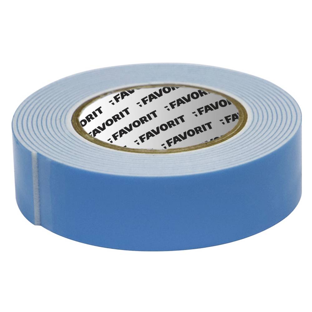 Стрічка двобічна піноподібна, тип Профі, 19мм х 5м Favorit | 10-477