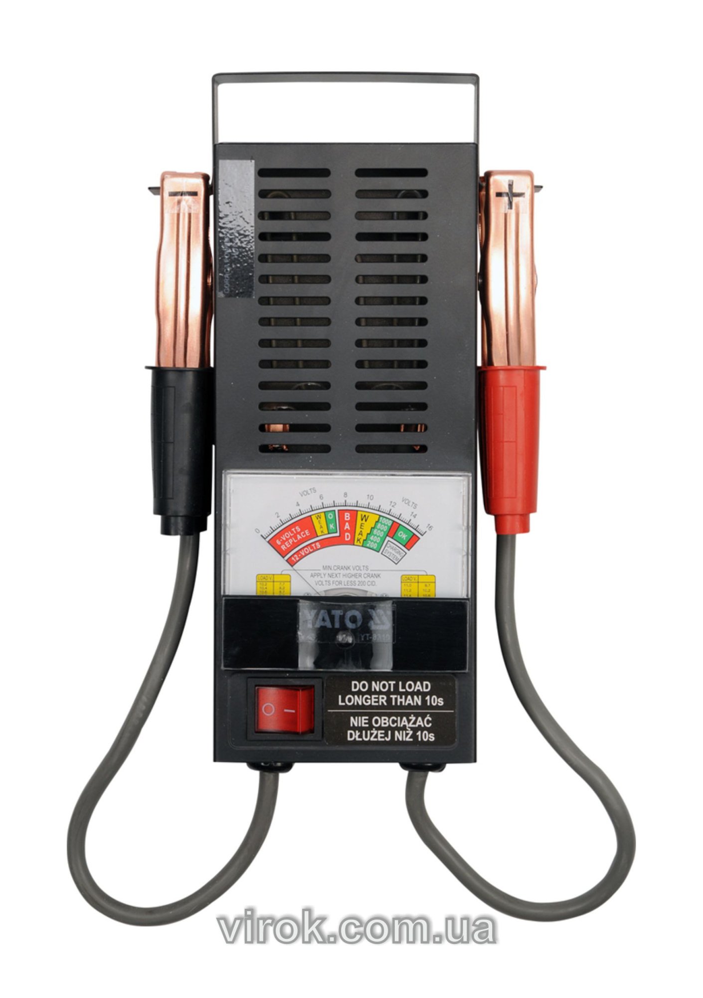 YATO Тестер напруги акумуляторів аналоговий YATO, 6/12V  | YT-8310