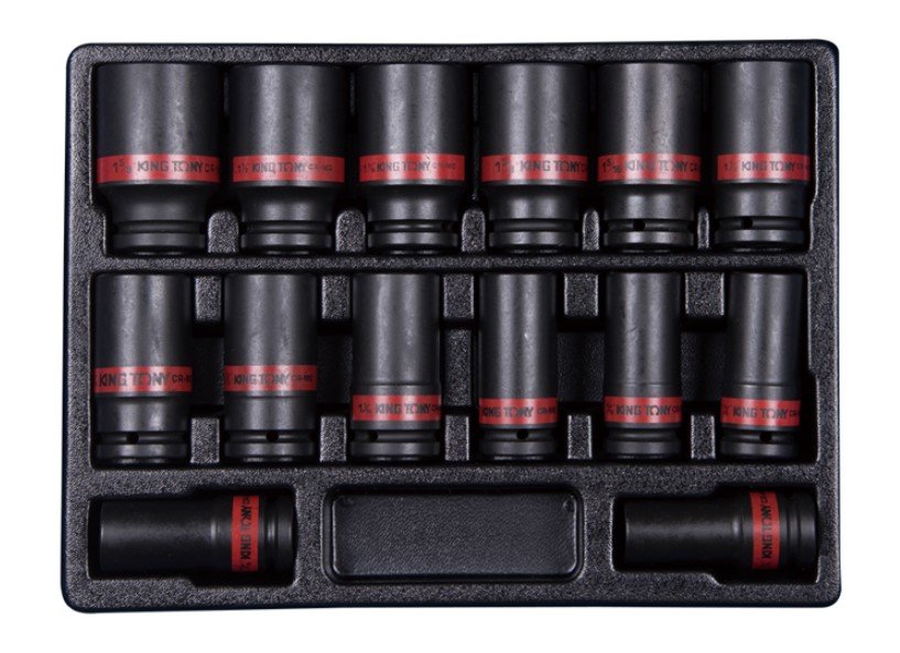 KING TONY Набор торцевых головок 3/4" ударных 14ед (3/4 -1-5/8) дюймовых | 9-6414SP