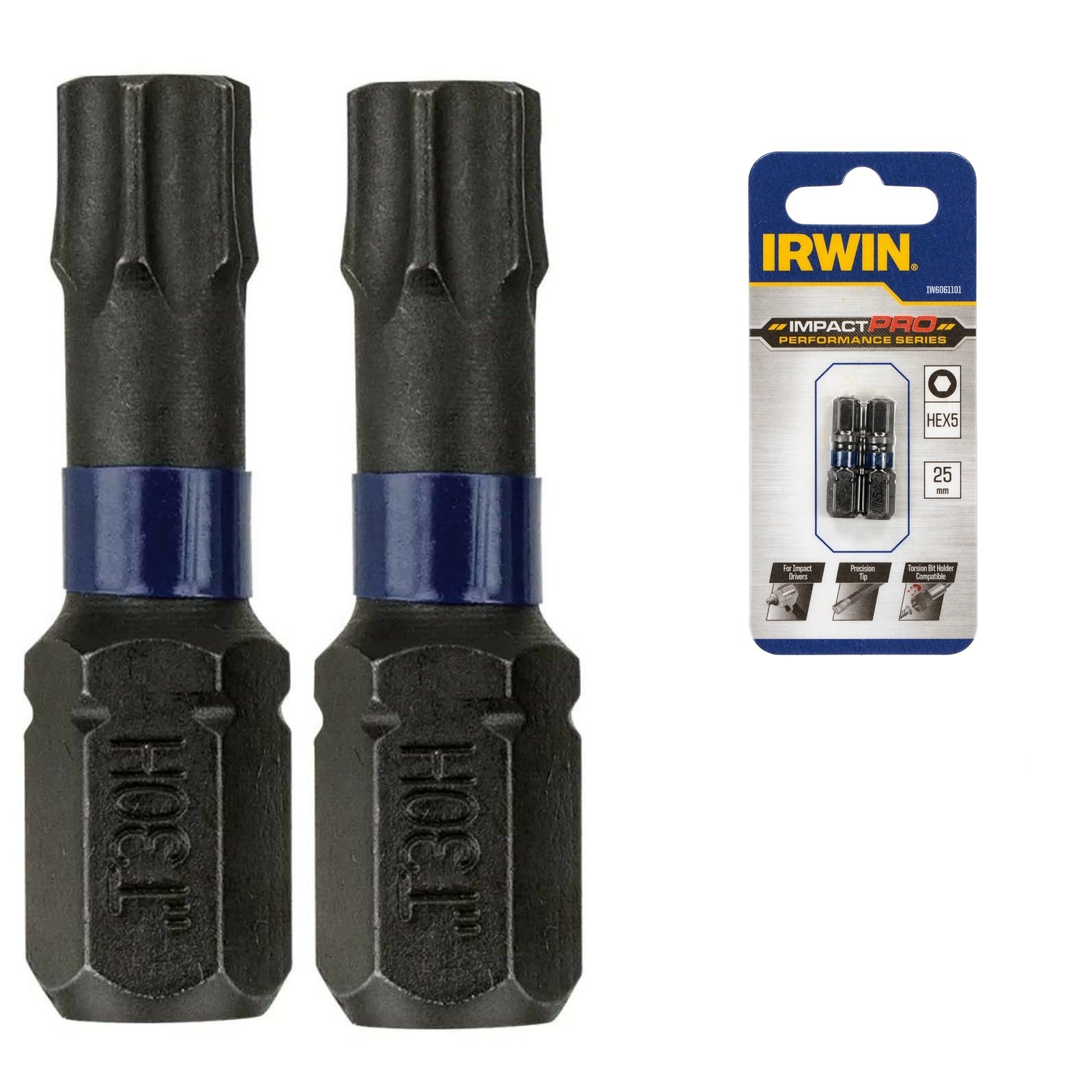 IRWIN Бита IMPACT PRO 1/4"/25мм TX30 2шт, | IW6061612