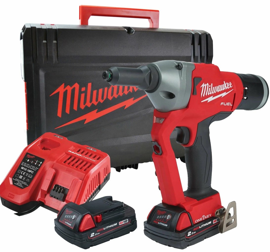 MILWAUKEE Заклепочник акумуляторний M18 ONEFPRT-202X 4.8 - 7.0 мм (4933478602) | 4933478602