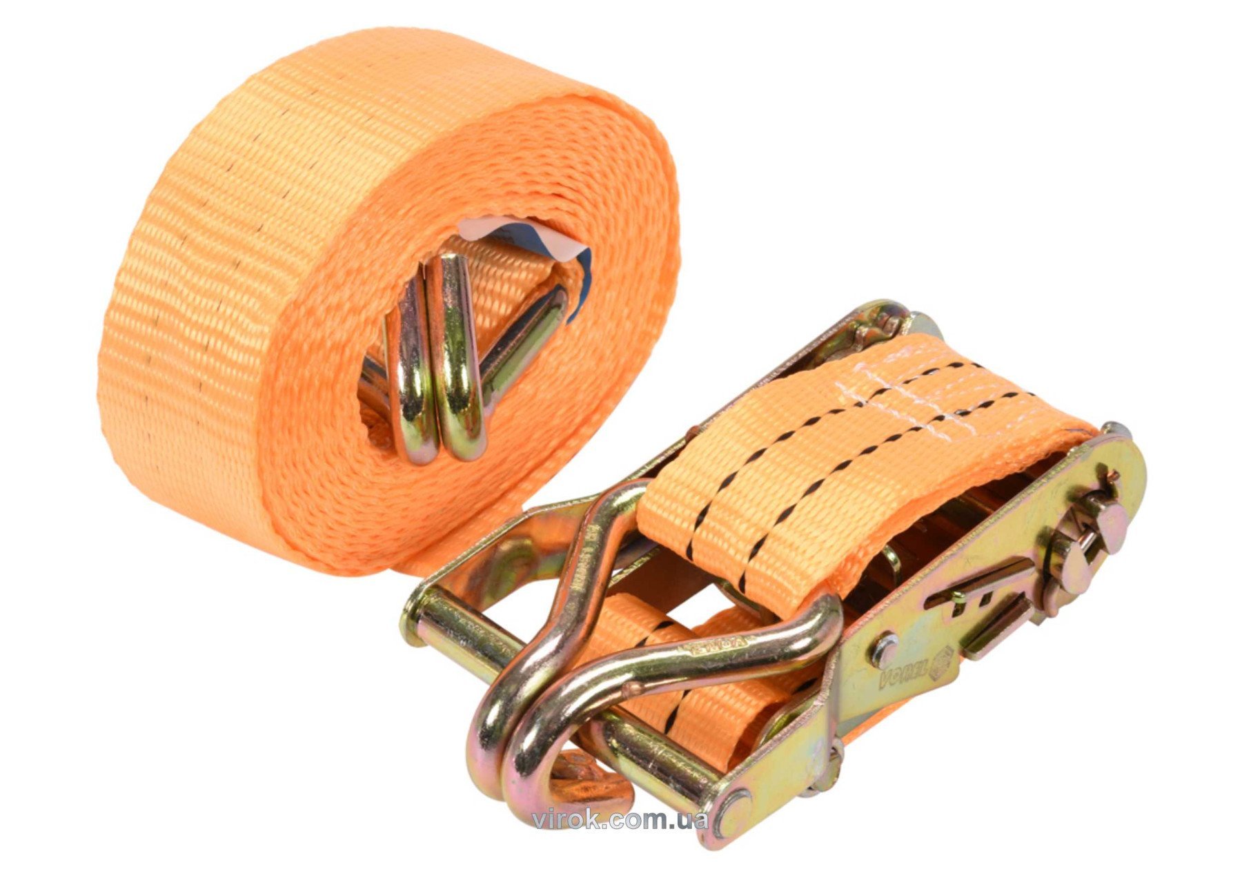 VOREL Пас для кріплення багажу з тріщаткою : сила натягу- 1000/2000 daN, 4 м х 38 мм, 2 шт. | 82402