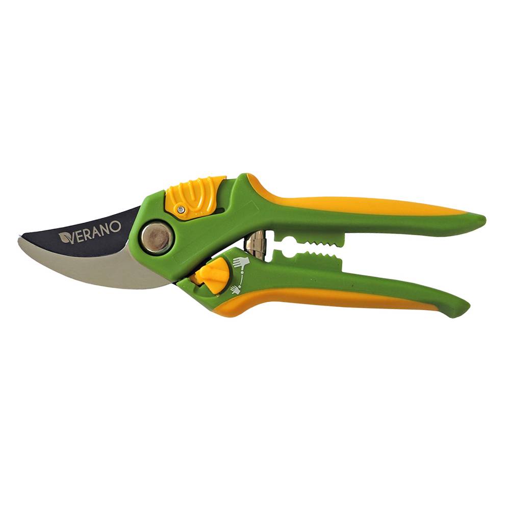 Секатор 205мм, зріз косий, регулятор розкриття VERANO | 71-818