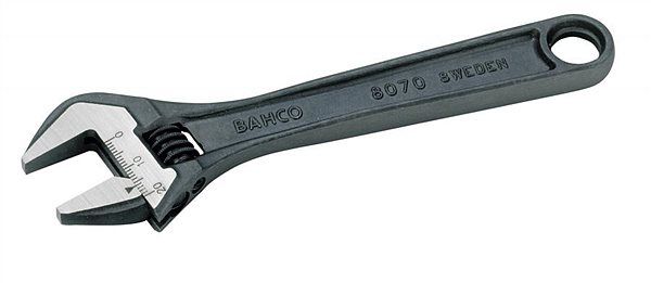 BAHCO 8075 Ключ разводной со шкалой; захват 53 мм; закаленный; фосфатирование; угол 15 град.