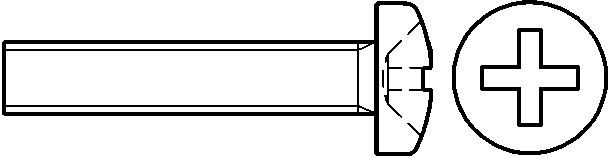 Винт с полукруглой головкой 4,0х60 DIN 7985