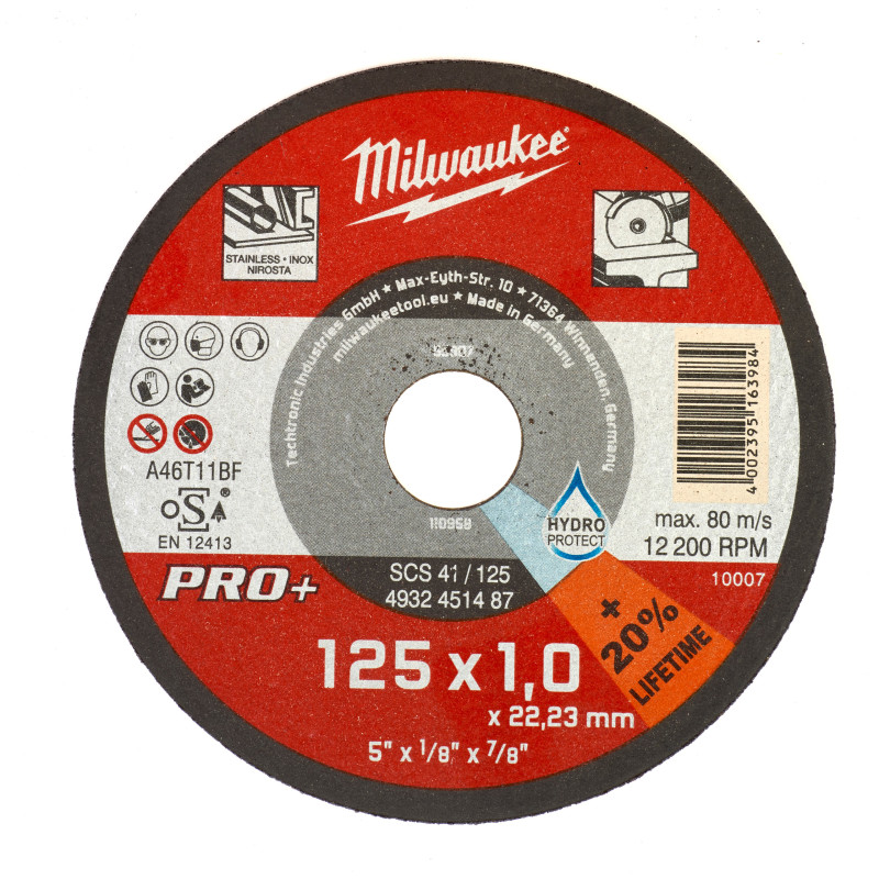 MILWAUKEE Диск відрізний по металу , SCS 41/125х1 PRO+, Ø125мм | 4932451487
