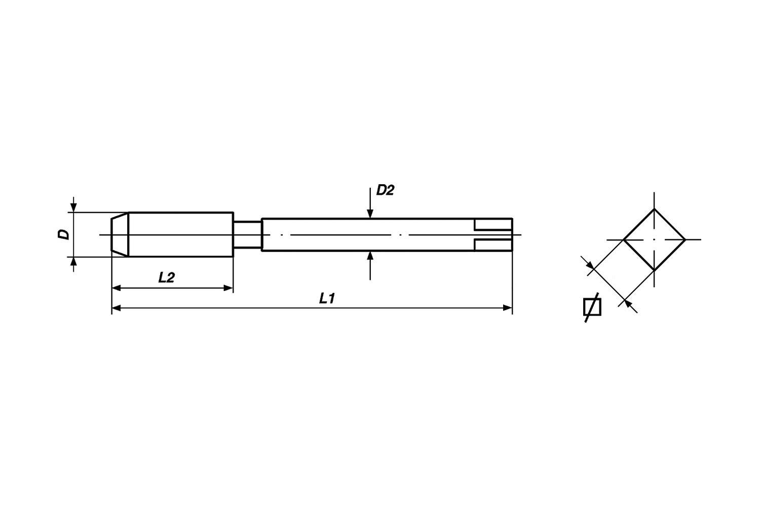 Метчик VOLKEL ручной BSF 1x10, HSS-G, DIN 2181, 40х110 мм, резьба BS 84, , комплект 2 шт (22738)