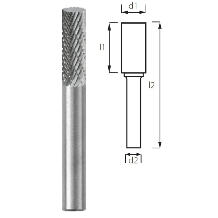 Борфреза цилиндрическая без торцевых зубцов PROFITOOL - 3х14х38х3 мм (A03143-6)