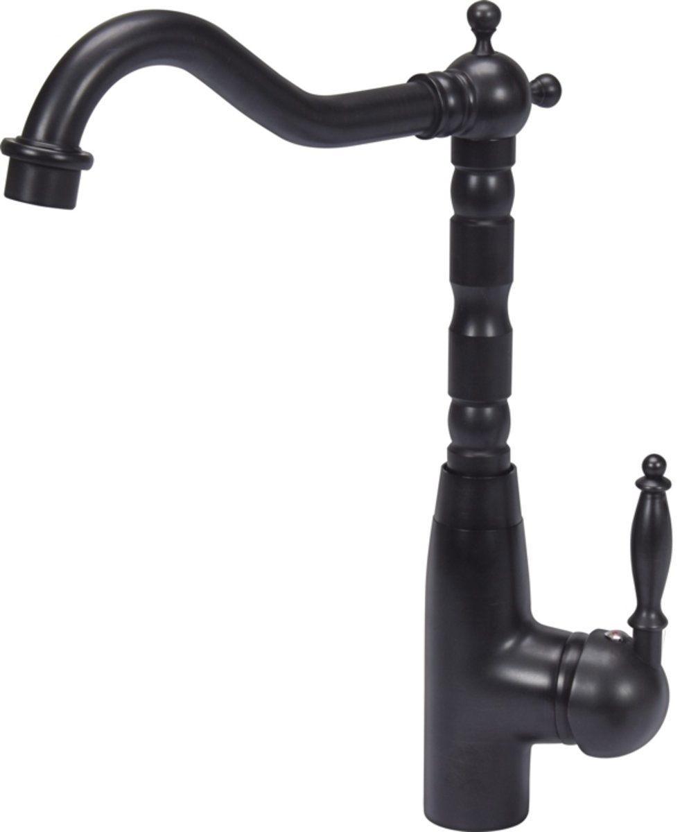 FALA Змішувач води для кухонної раковини "RETRO BLACK 1" з кульовим регулятором  | 75834