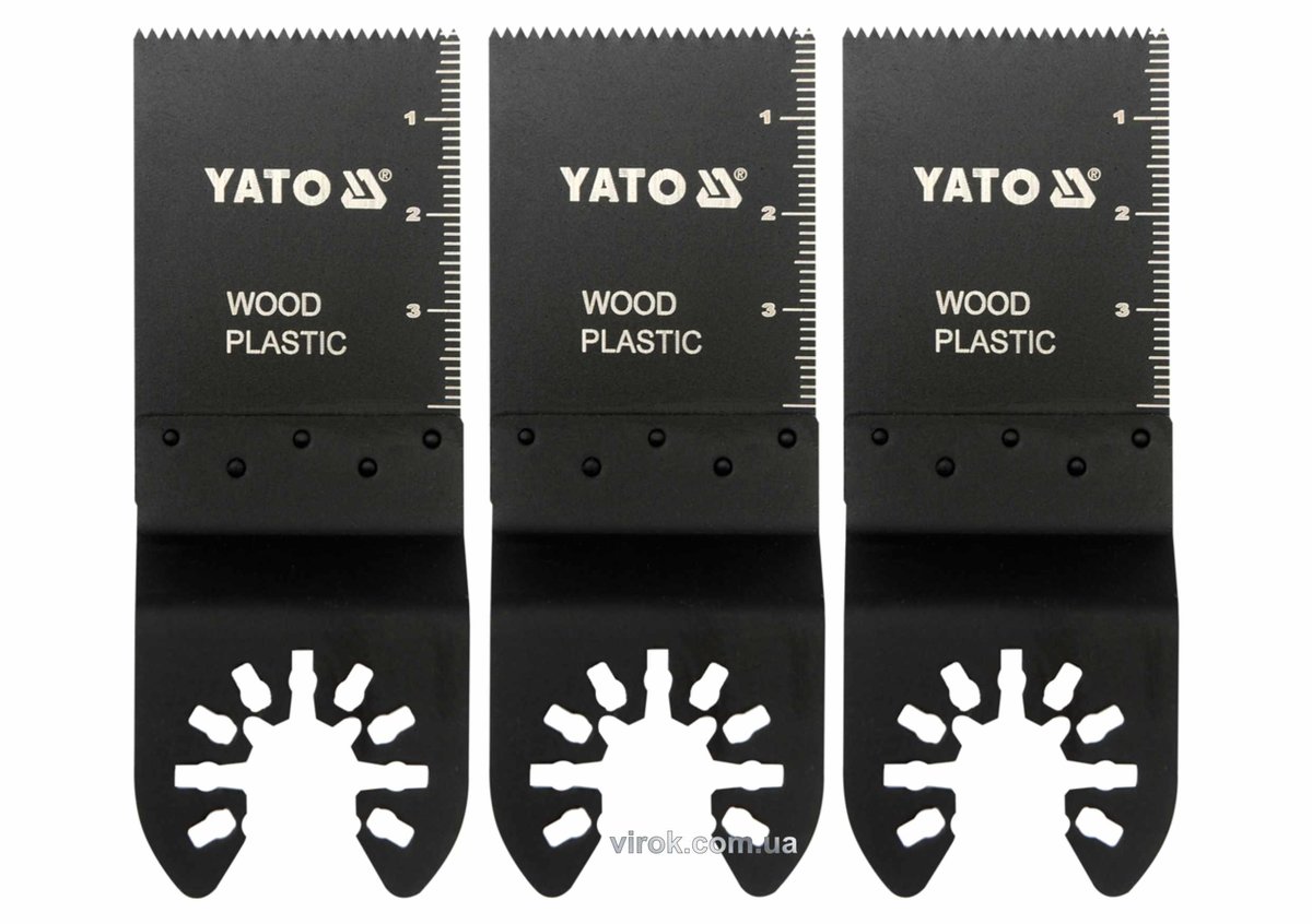 YATO Полотна-насадки різальні YATO BIM : універсальні для реноватора, 3 шт., 40 х 34 мм  | YT-34685