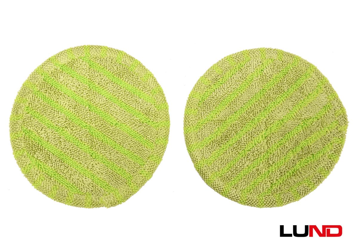 LUND Насадки мікроволоконні круглі : Ø15 см x 5 мм, до акумуляторної швабри 67180, 2 шт  | 67181