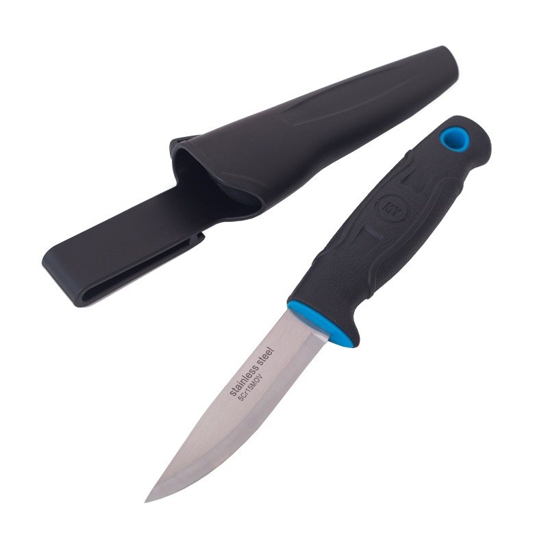 My Tools 531-2-BLACK Ніж шведський, двукомпонентна ручка, чорний, 220мм.