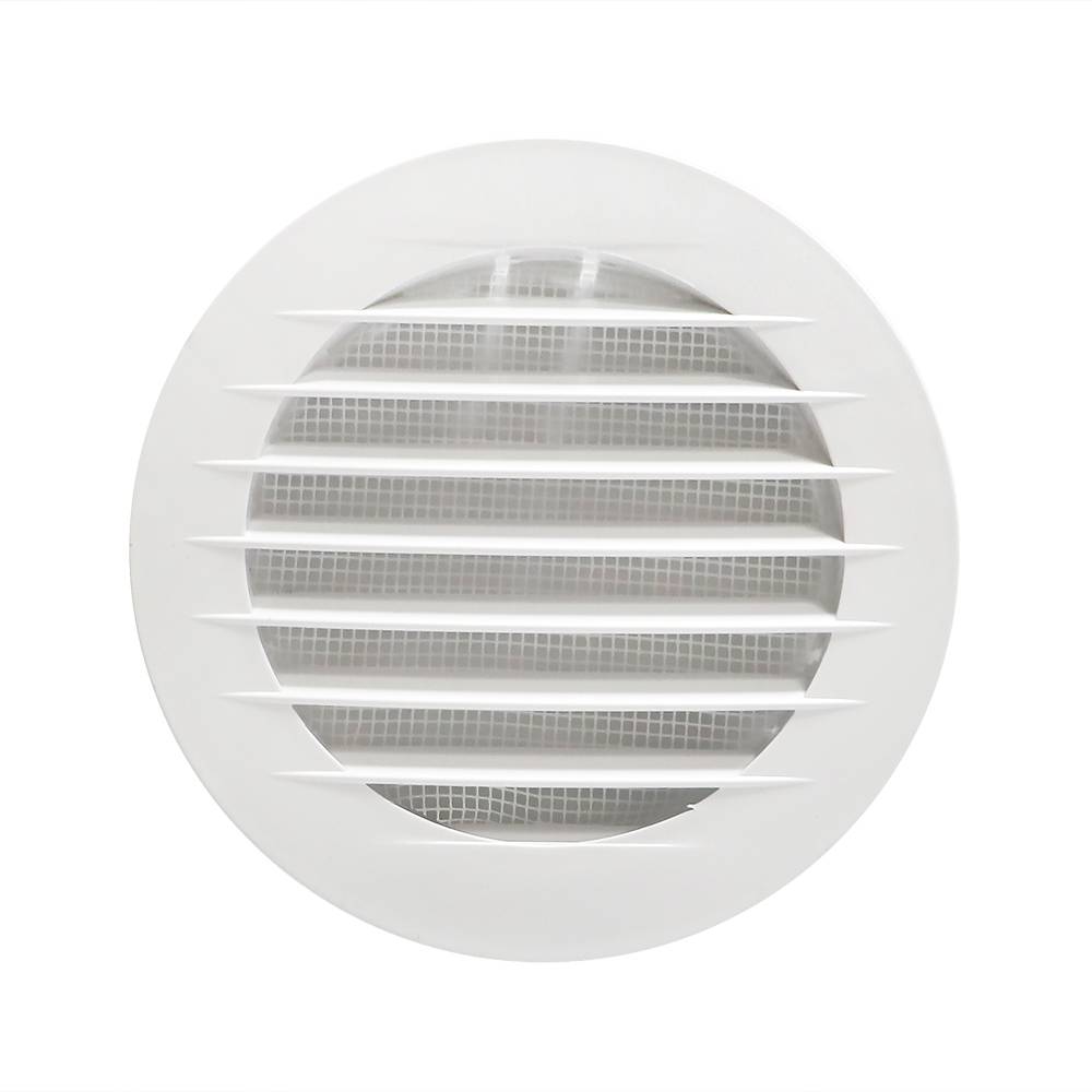 Решітка вентиляційна кругла d 160 мм, з сіткою, нахилені жалюзі, фланець d 125 мм Air | 61-191