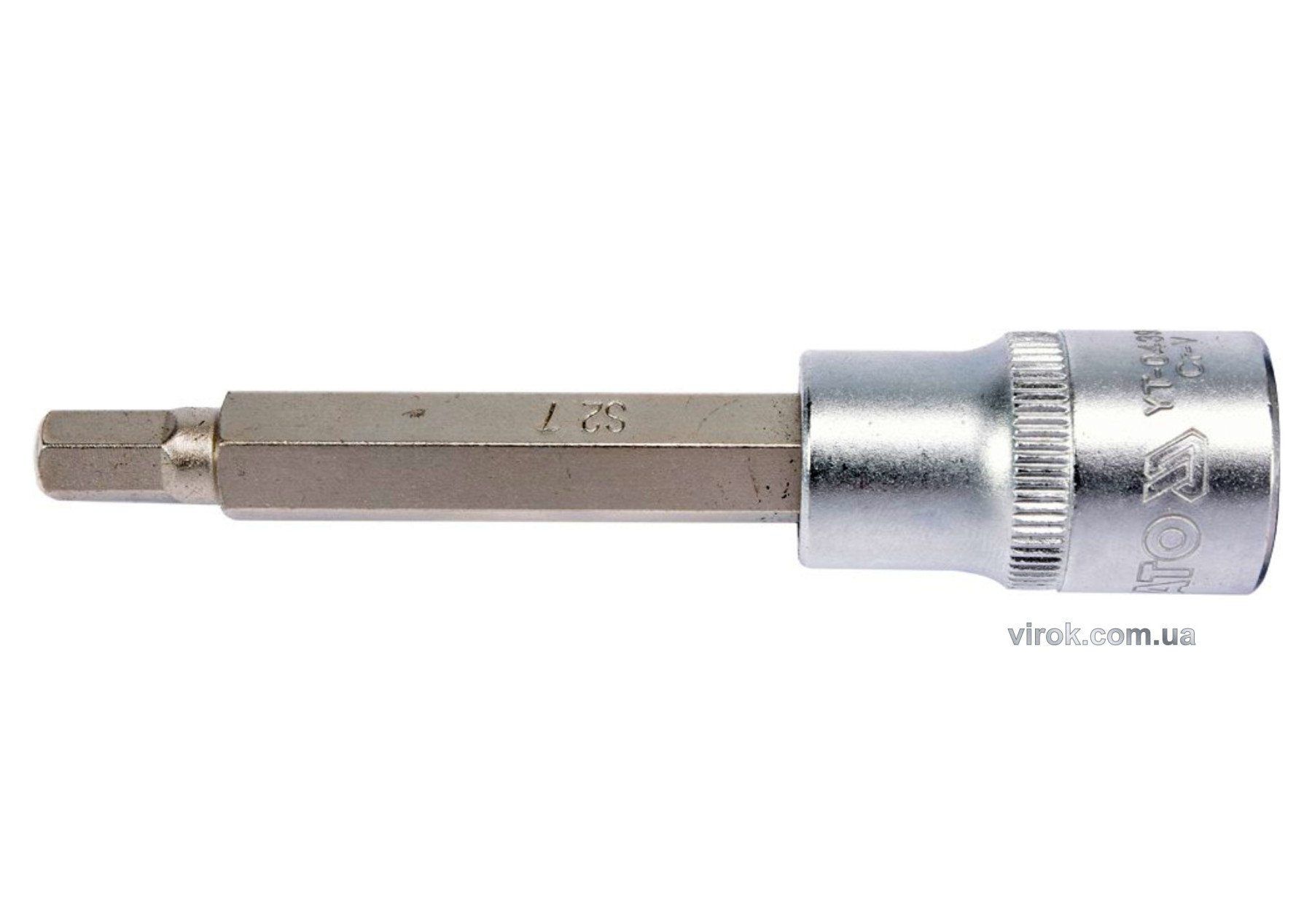 YATO Головка торцева з насадкою HEX YATO : квадрат 1/2". HEX M7, L= 100 мм. подовжена  | YT-04393