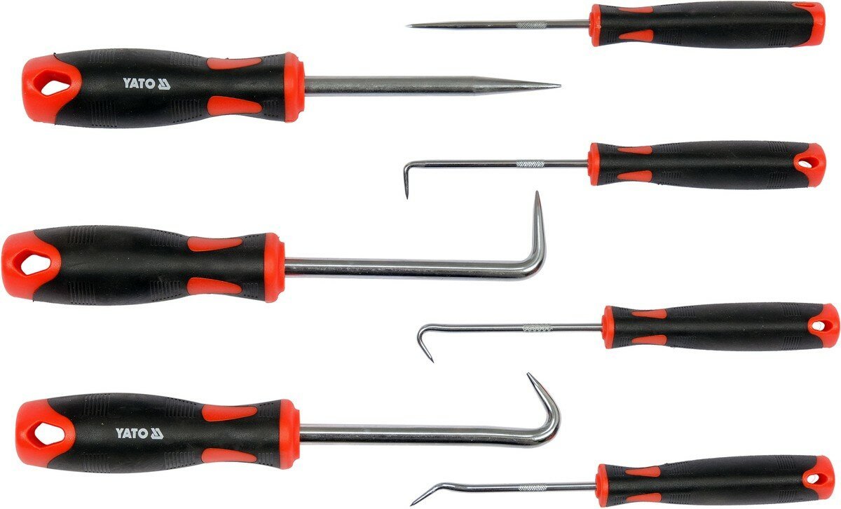 YATO Гачки з наконечниками різної форми YATO і шило, компл. 7 шт  | YT-08425