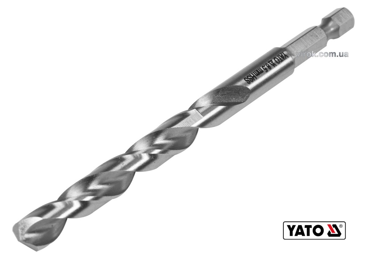 YATO Свердло по металу YATO: HSS6542, Ø=8.5мм, HEX-1/4", l=117/75мм, для нержав., конструкт., легов.