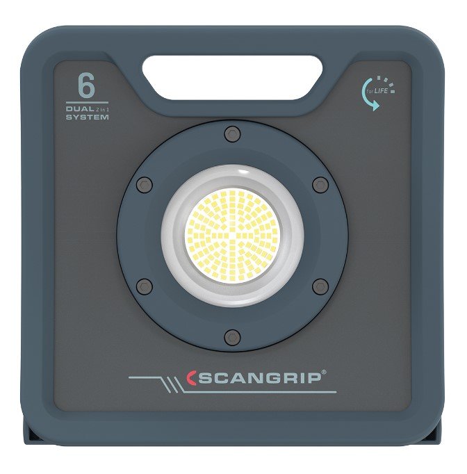 SCANGRIP Прожектор переносной 6000 lumen NOVA 6 C+R for Life (С сетевым кабелем и аккумулятором) | 0