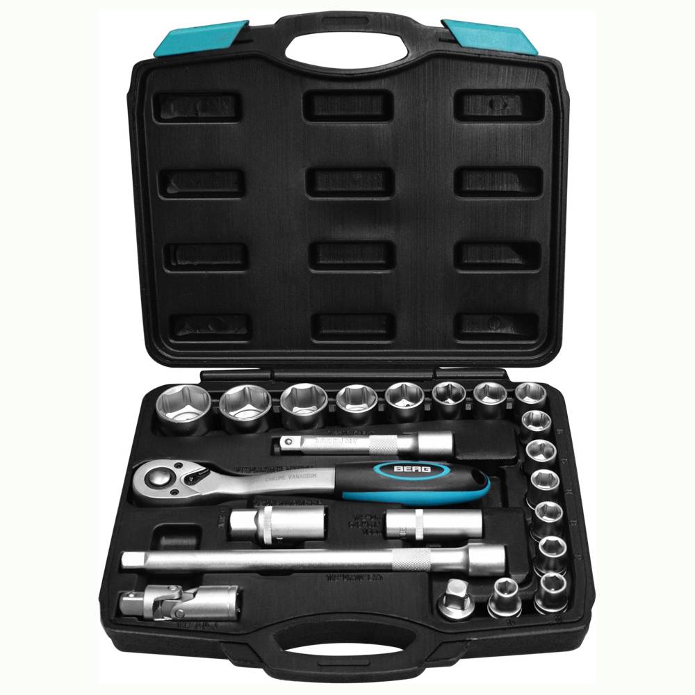 Набір головок 1/2 (10-32мм), Cr-V, 22шт Berg | 52-109