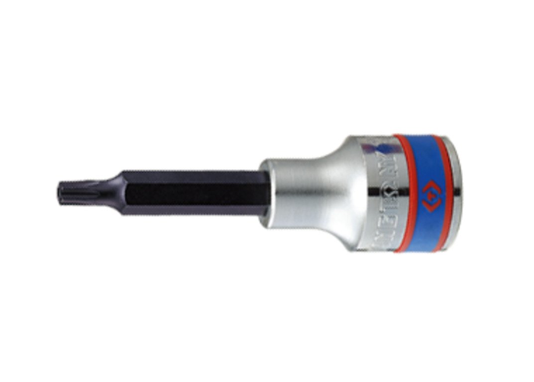 KING TONY Бита в головке TORX 1/2" Т45H L=80мм с отверстием | 403745