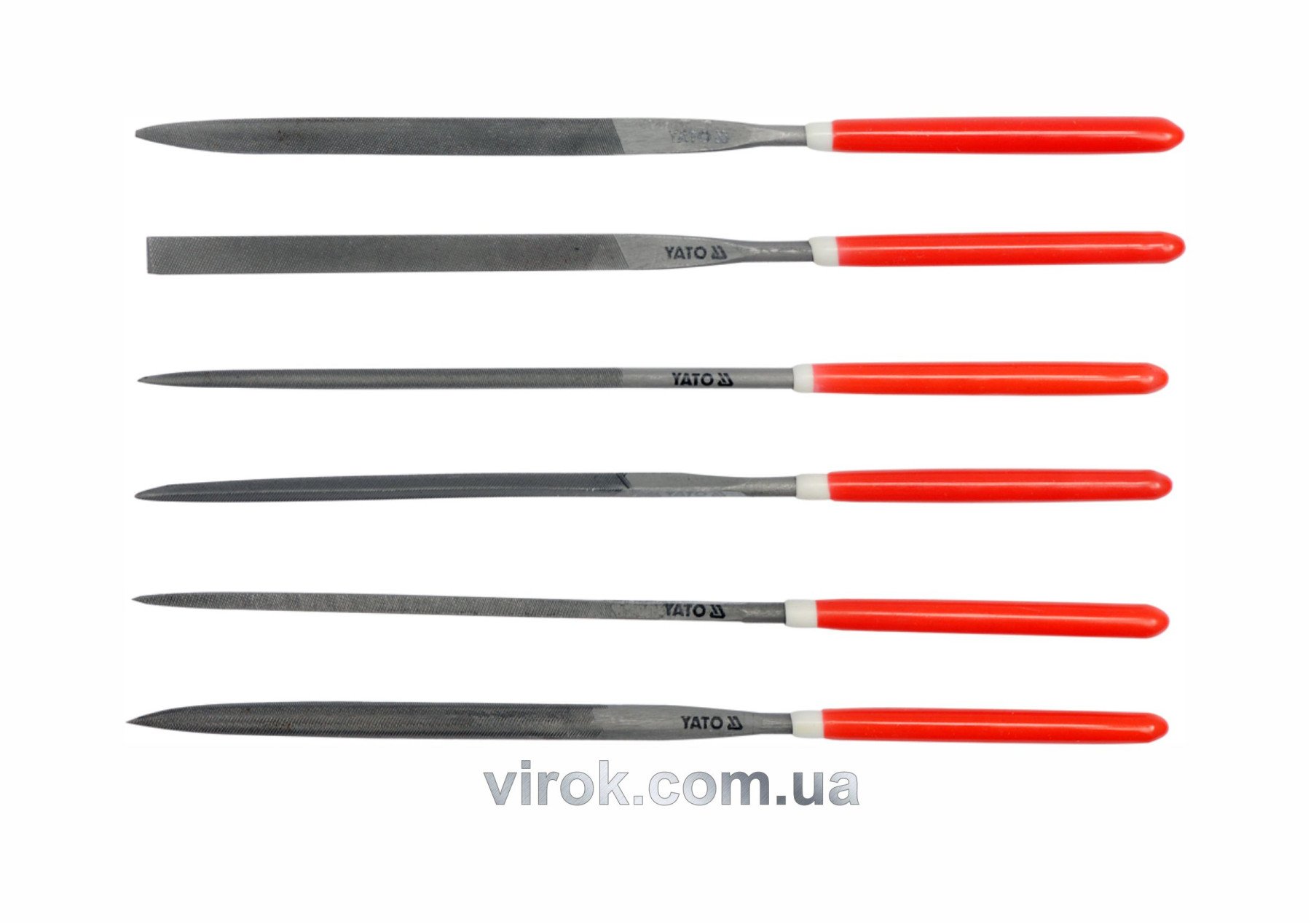 YATO Надфілі YATO : L= 140/65 мм, b= 3 мм. Набір 6 шт.  | YT-6160
