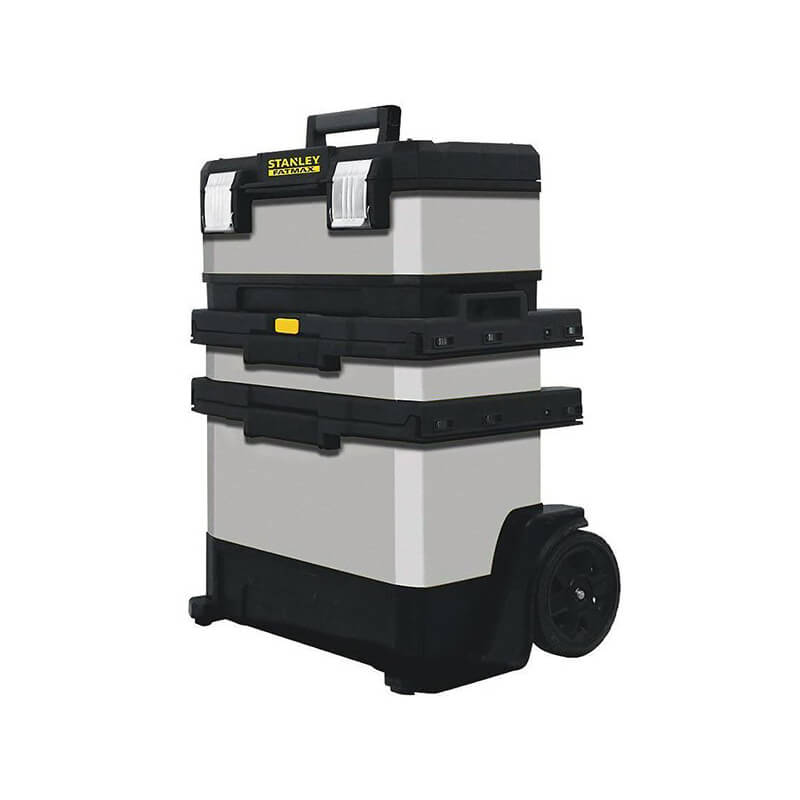STANLEY Ящик "FatMax® Rolling Workshop", 568х893х389мм, на колесах, металлопластмассовый, серый