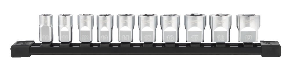 MILWAUKEE Набор метрических головок 3/8˝, 10 шт., направляющая (10–19 мм) 4932492507 | 4932492507
