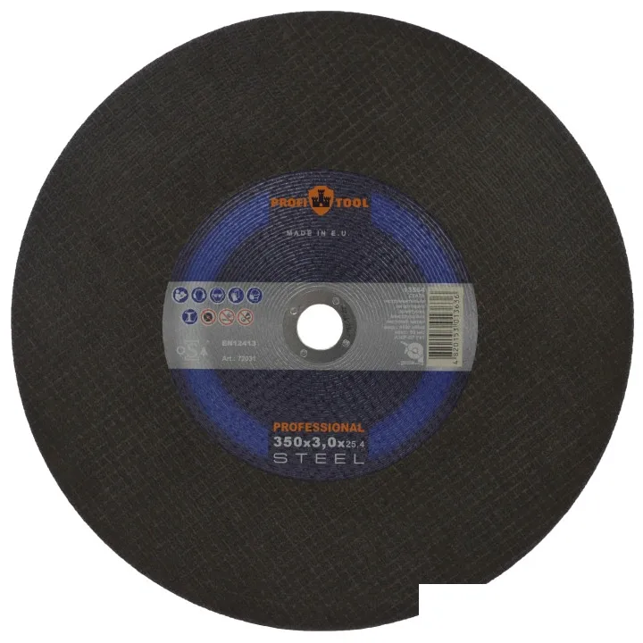 Круг отрезной по металлу PROFITOOL PROFESSIONAL 350х3.0х25.4 мм, A30P-BF, F41, 4400 об/мин