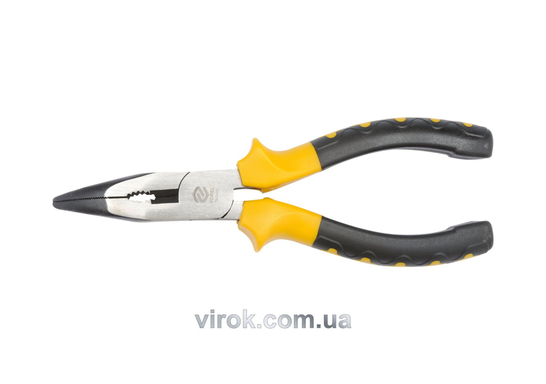 VOREL Щипці - тонкогубці гнуті, l= 160 мм  | 40050