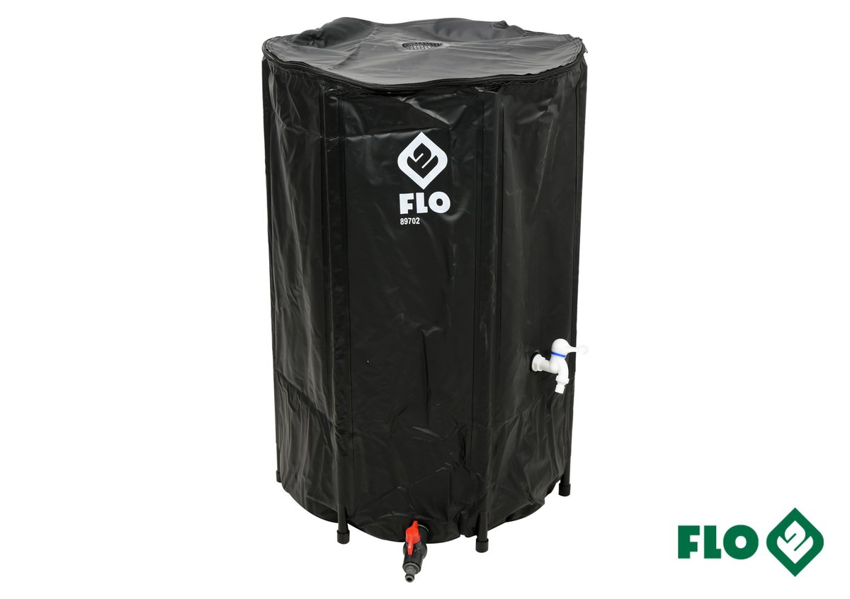 FLO Бак збірний дощової води з ПВХ : 250 л, Ø=3/4", Ø60 x 88 см, стійкий до УФ променів  | 89702