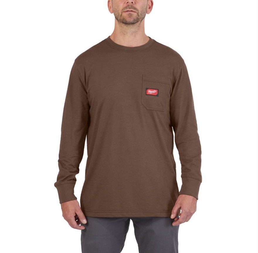MILWAUKEE Футболка с длинными рукавами коричневая размер L | 4932493060