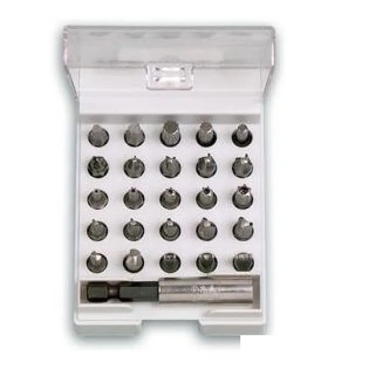 Набор бит 25 мм SW / XZN / TS / TTR / Tri-Wиng / Spanner / Clutch / + держатель, 1/4 , С 6.3, 26шт.