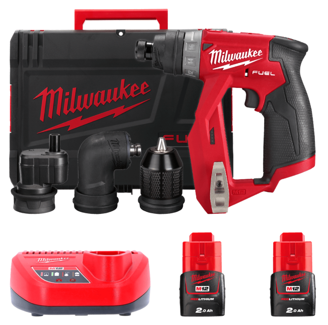 MILWAUKEE Дриль-шурупокрут акумуляторний , M12 FDDXKIT-202X, 34Нм | 4933464979