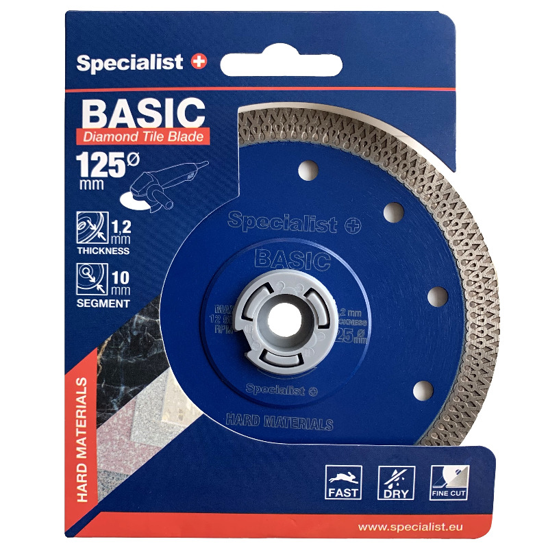 Specialist+ 11/2-4125B Диск алмазний BRITVA 125x1.2x22