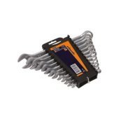 Набір ключів рожково-накидних CrV, 15шт підсилені, Miol