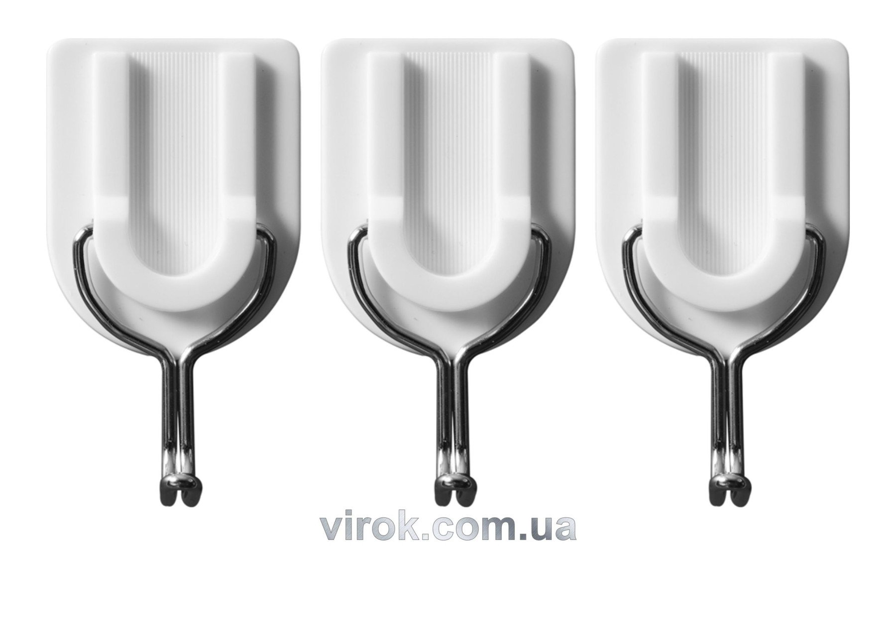 VOREL Гачки настінні самоклеючі, набір 3шт  | 74752