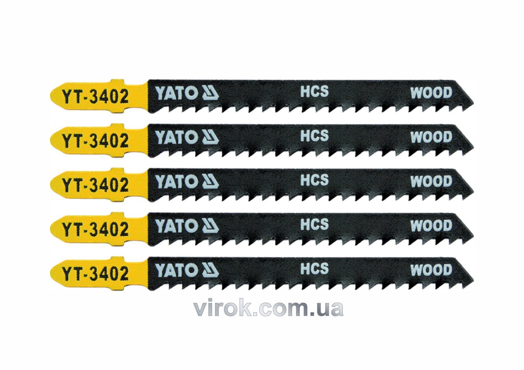 YATO Полотно для електролобзика (дерево) YATO : 8TPI, L= 100 мм. Уп. 5 Шт.  | YT-3402