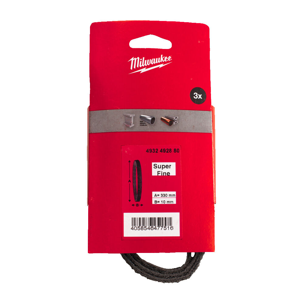 MILWAUKEE Стрічка шліфувальна флісова полірувальна, 10х330, (5шт) | 4932492880