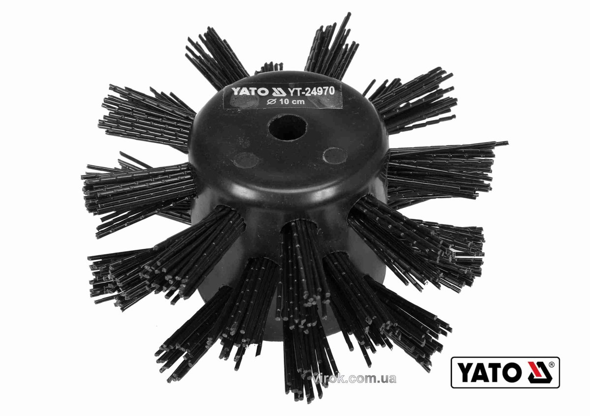 YATO Щітка для очищення каналізації YATO: Ø= 10 см, з нейлона і поліпропіленового ворса, до YT-24980