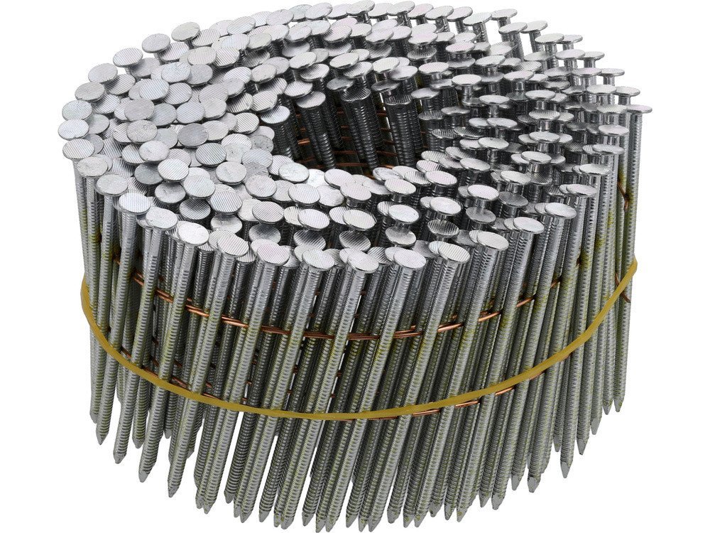 Цвяхи барабанні до пневматичного пістолета VOREL L=64мм, Ø=2.5мм, кут 15-16˚, 3600шт (YT-09213-09214