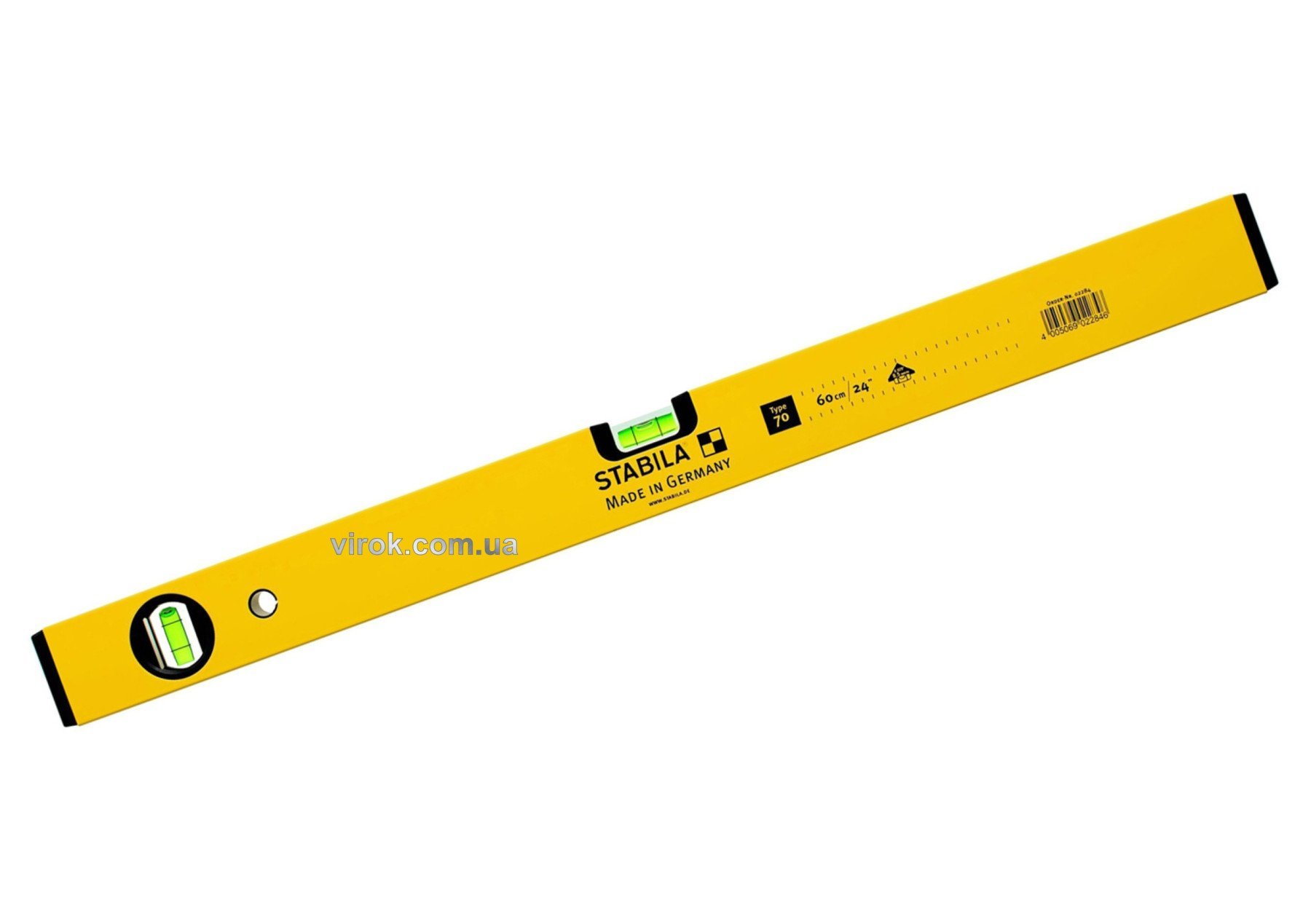 STABILA Рівень Type 70 : L= 60 см, 2 капсули. точн 0,50 mm/m. | 2284