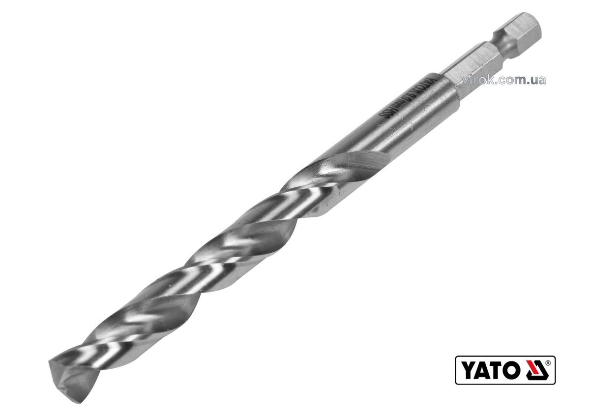 YATO Свердло по металу YATO: HSS6542, Ø=9мм, HEX-1/4", l=125/81мм, для нержав., конструкт., легов. с