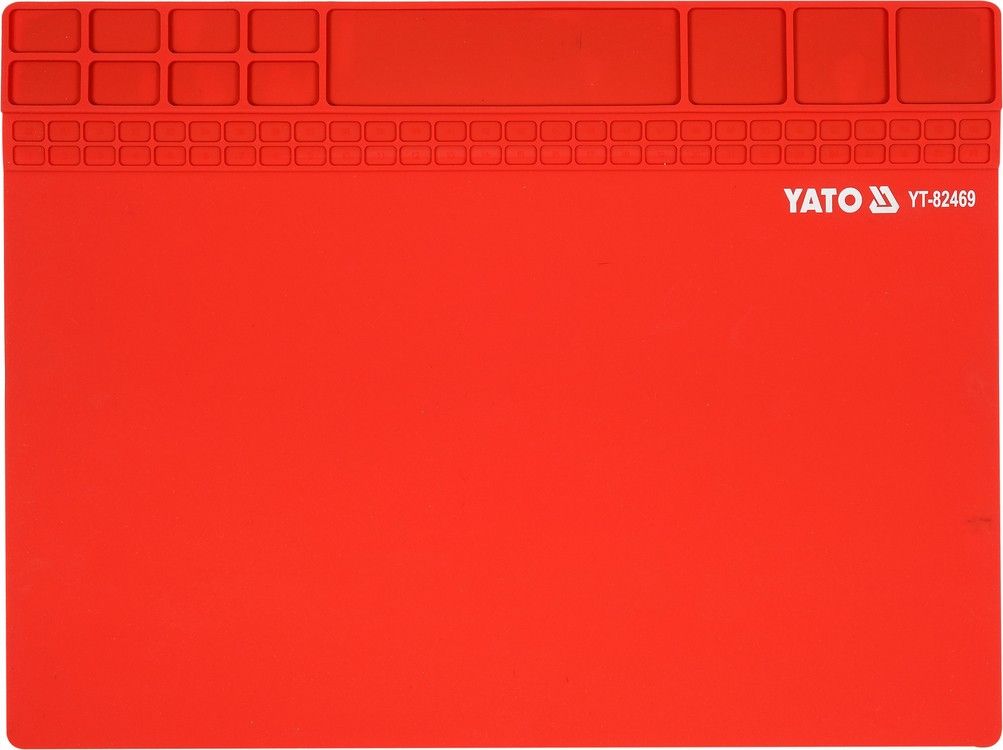 YATO Підстилка для паяння YATO з жаростійкого силікону до 500°С, 400х300х3 мм, магн стрічка 395х57мм