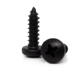 Шуруп-саморез по металлу DIN 7981 полукруглая головка 3,5х 9,5 цинк черного цвета