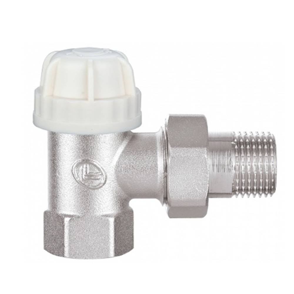 Кран латунний термостатичний для підключення радіаторів кутовий 1/2 Double-lin | 78-125