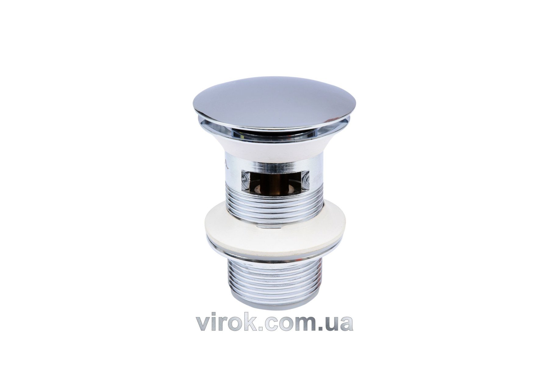  Пробка автомат латунна "M" з гвинтом G5/4" хромов. до раковин з переливом  | 75487