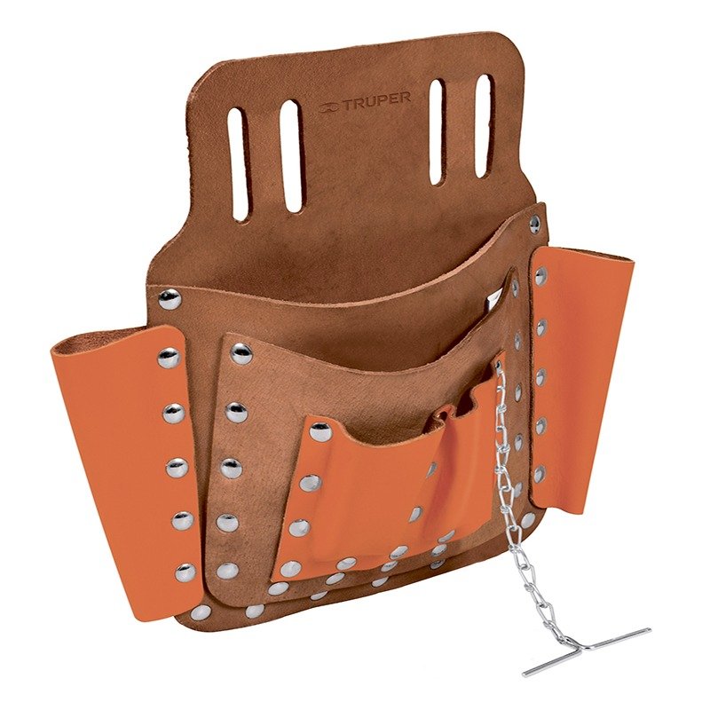 TRUPER POHE-8CU Пояс столяра, Шкіра, Профі 11 кишень 290х226мм (2,5мм)