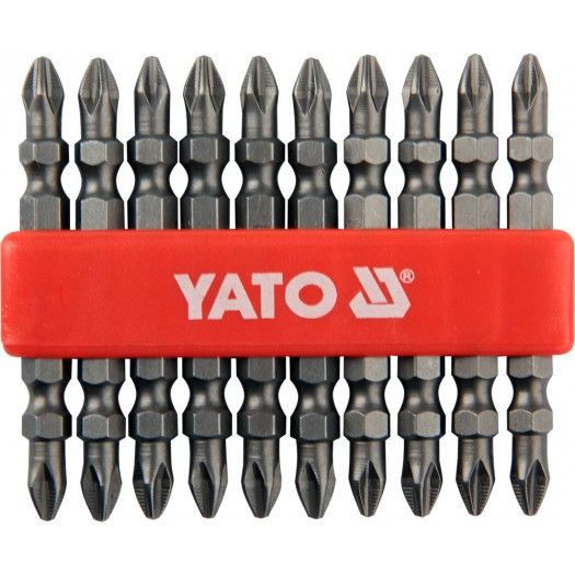 YATO Насадка викруткова двостороння YATO : Philips РН2 - PH2, L= 65 мм. 10 (Уп/Шт.)  | YT-0481